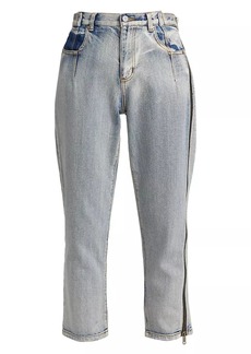 3.1 Phillip Lim High-Rise Zip Detail Straight-Leg Jeans