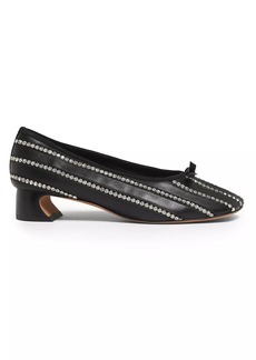 3.1 Phillip Lim ID 35MM Crystal-Inlaid Leather Ballerina Pumps