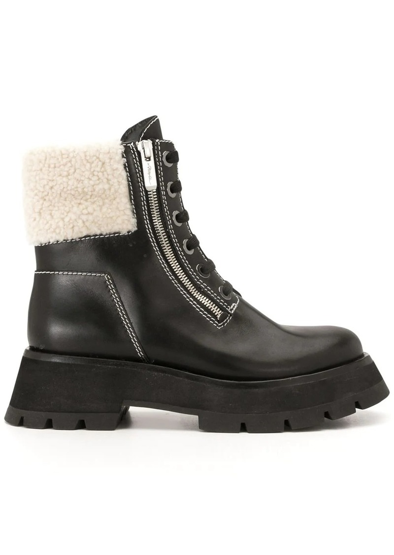 3.1 Phillip Lim Kate shearling-trimmed ankle boots