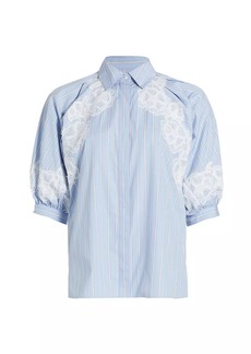3.1 Phillip Lim Lace-Embellished Cotton Shirt