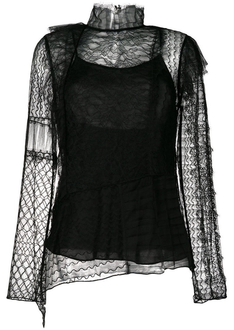 3.1 Phillip Lim lace embroidered top