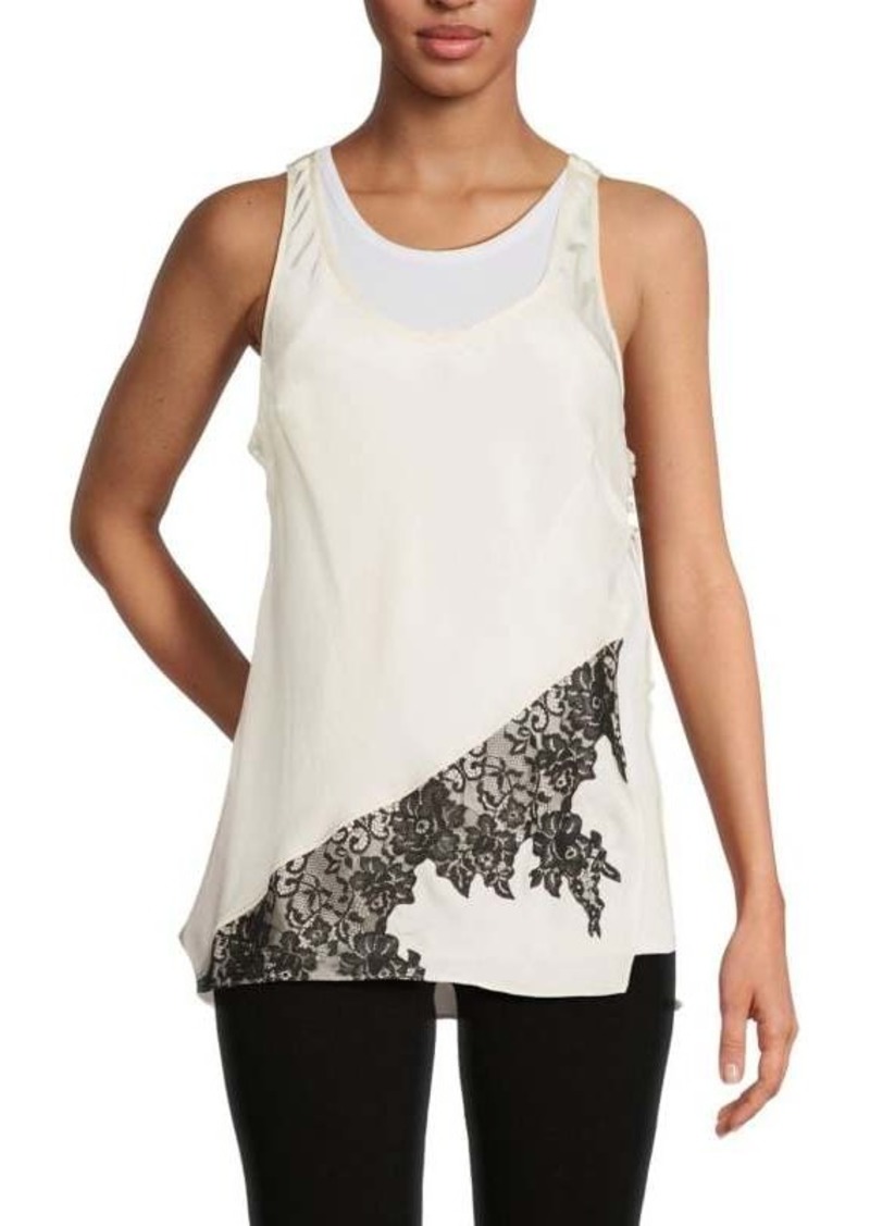 3.1 Phillip Lim Lace Trim Tank Top