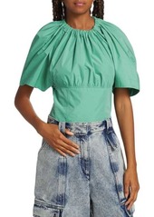 3.1 Phillip Lim Ladybug Poplin Short-Sleeve Top