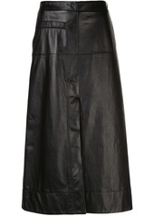 3.1 Phillip Lim leather high-waisted midi skirt