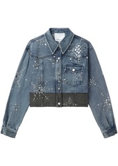 3.1 Phillip Lim Liberty embellished cropped denim jacket