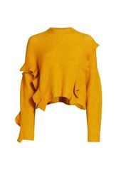 3.1 Phillip Lim Loft Crop Ruffle Wool & Alpaca-Blend Sweater