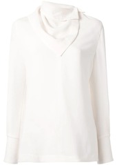 3.1 Phillip Lim removable scarf long-sleeved blouse