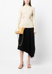 3.1 Phillip Lim lurex cut-out knitted top