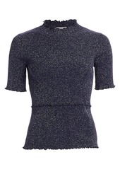 3.1 Phillip Lim Lurex Short-Sleeve Sweater