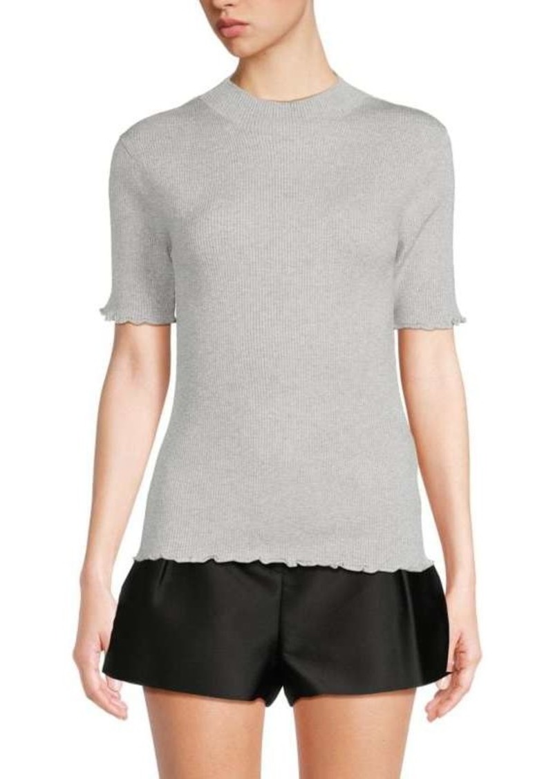 3.1 Phillip Lim Marled Lurex Ribbed Top