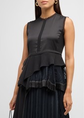 3.1 Phillip Lim Multi-Pleated Sleeveless Top