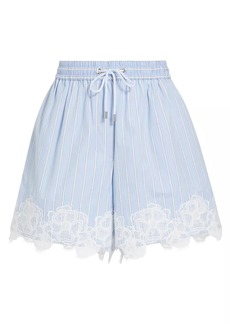 3.1 Phillip Lim Oxford Striped Cotton Shorts