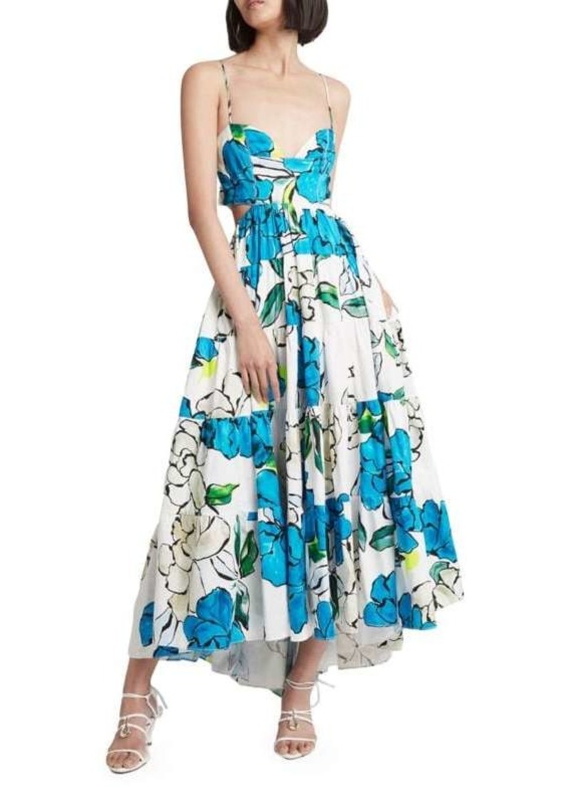 3.1 Phillip Lim Sculptura Tiered Botanical Maxi Dress