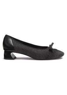 3.1 Phillip Lim Soft Denim Ballerina Crescent Pumps