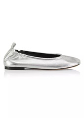 3.1 Phillip Lim Stretch-Back Metallic Leather Ballet Flats