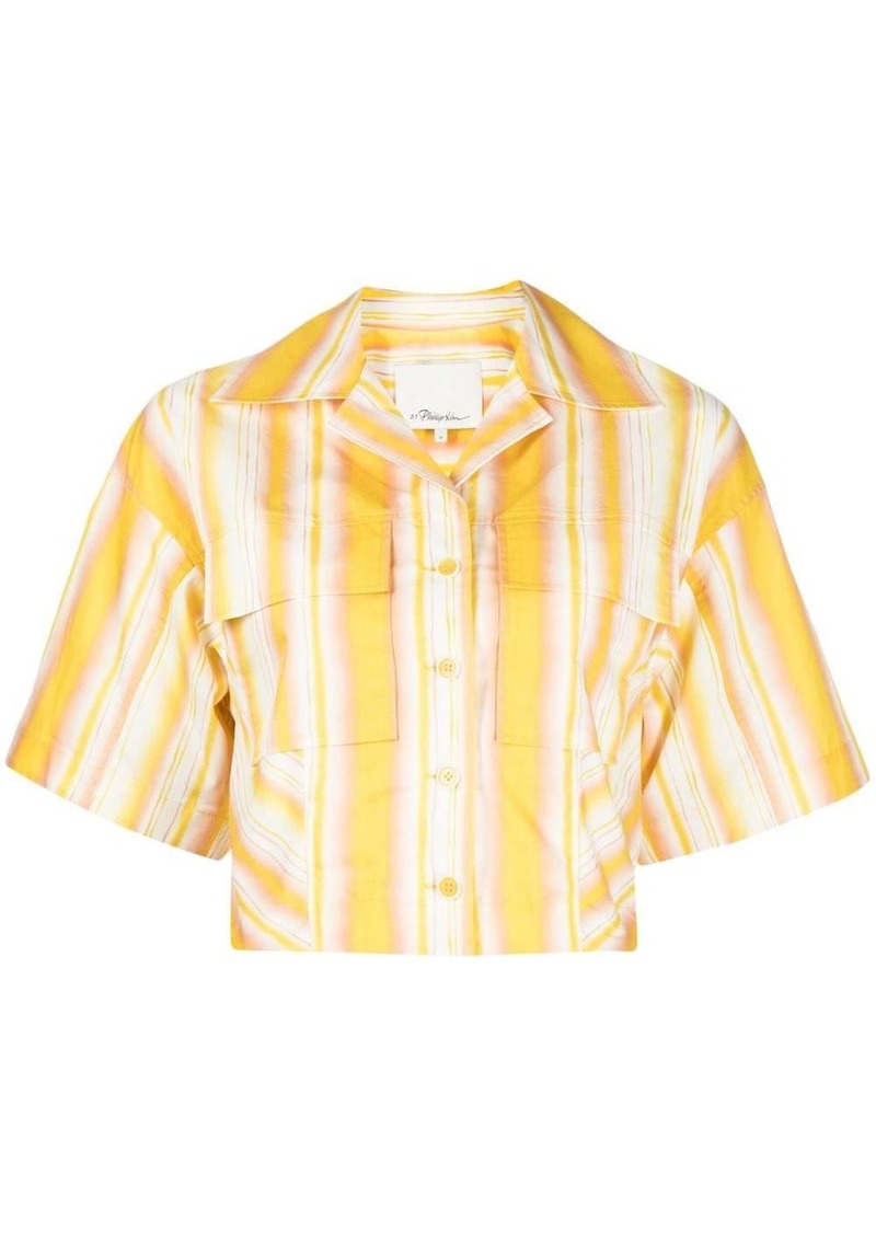 3.1 Phillip Lim striped cropped cotton shirt