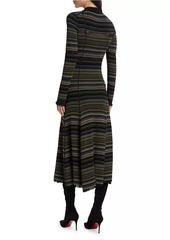 3.1 Phillip Lim Striped Reversible Rib-Knit Midi-Dress