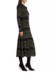 3.1 Phillip Lim Striped Reversible Rib-Knit Midi-Dress