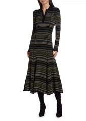 3.1 Phillip Lim Striped Reversible Rib-Knit Midi-Dress