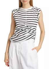 3.1 Phillip Lim Striped Rolled Cotton Tank