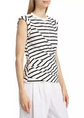 3.1 Phillip Lim Striped Rolled Cotton Tank