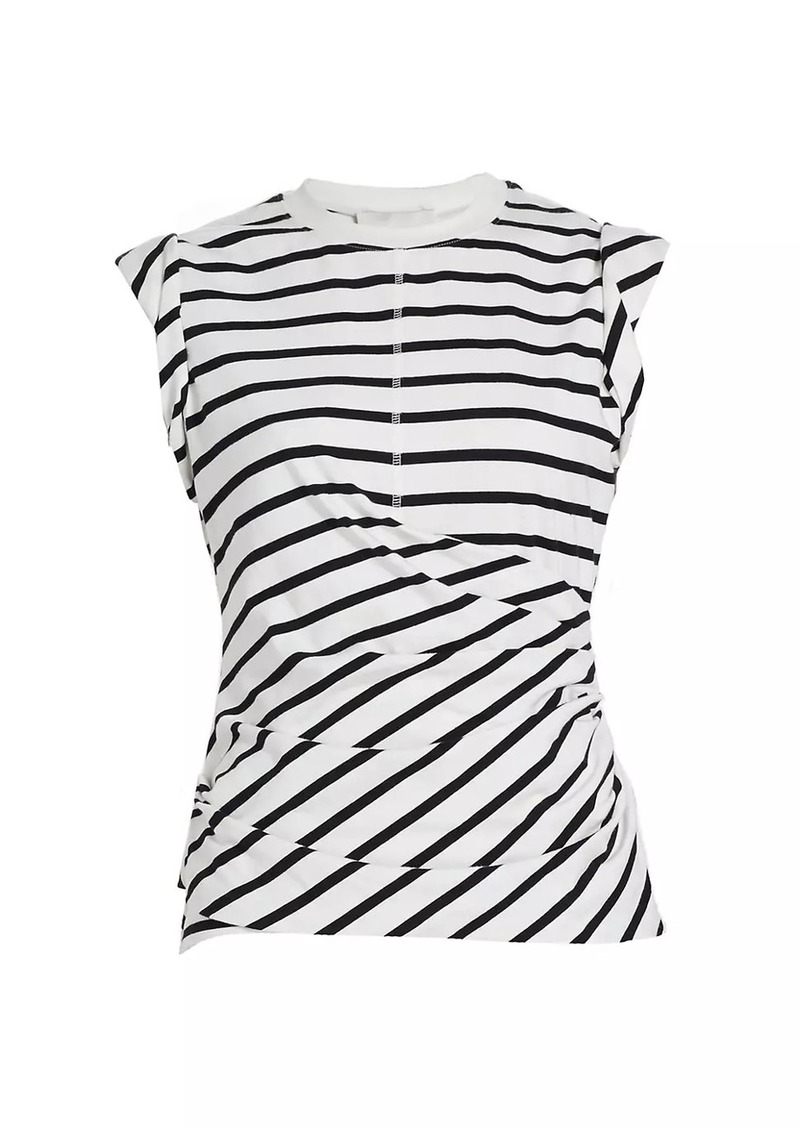 3.1 Phillip Lim Striped Rolled Cotton Tank