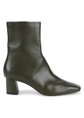 3.1 Phillip Lim Tess Square-Toe Leather Ankle Boots