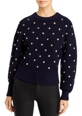 3.1 Phillip Lim Womens Alpaca Blend Embellished Pullover Sweater