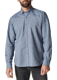 34 Heritage Cotton Herringbone Button-Up Shirt