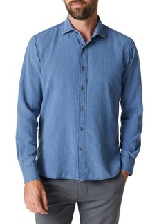 34 Heritage Microchecks Linen & Cotton Button-Up Shirt