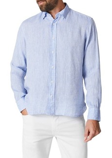 34 Heritage Solid Linen Chambray Button-Up Shirt