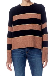 360 Cashmere Abigail Sweater In Black/toffee
