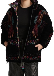 360 Cashmere Embroidered Reversible Puffer