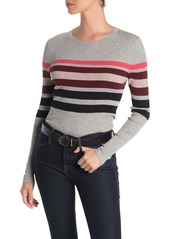 360 Cashmere Nicole Striped Long Sleeve Ribbed Top