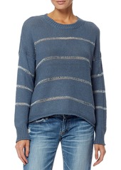 360 Cashmere Simone Stripe Knit Cotton Blend Sweater