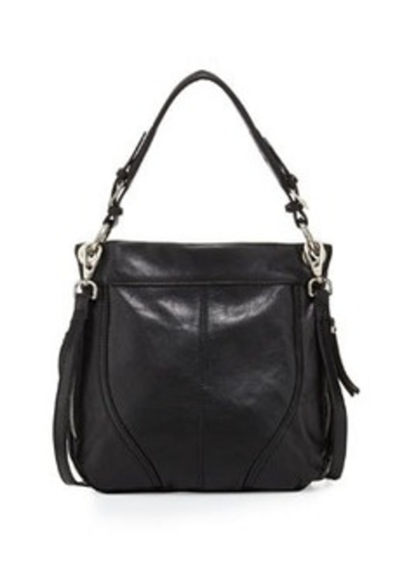Neiman Marcus Neiman Marcus Side-Zip Italian Leather Crossbody Bag, Black | Handbags