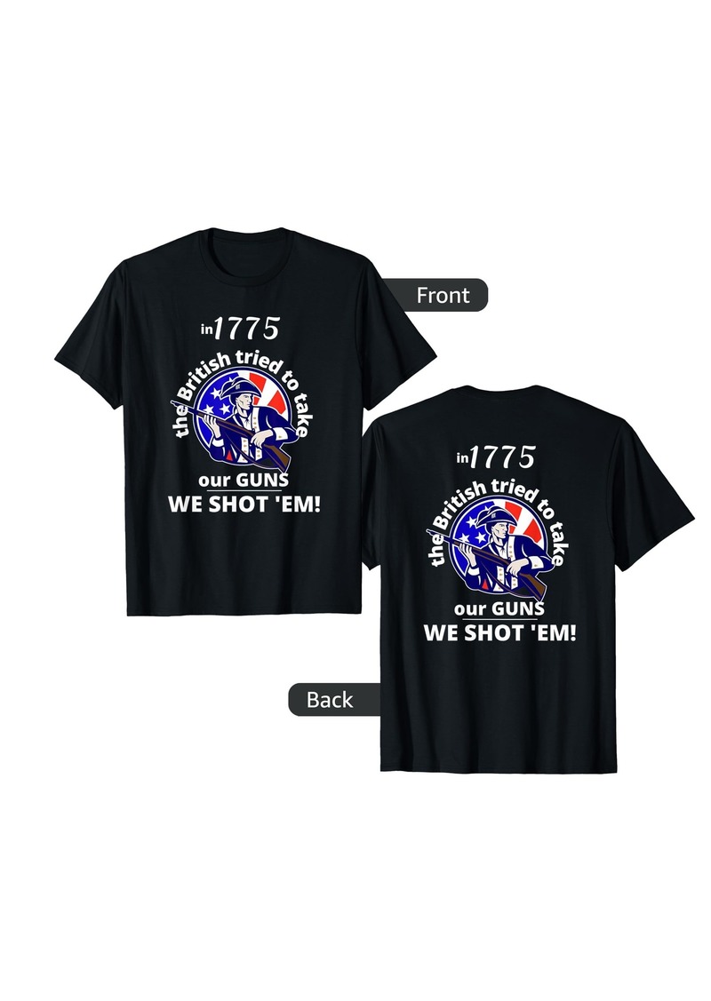 3sixteen 1775 USA Minuteman gun rights Patriotic printed on back T-Shirt