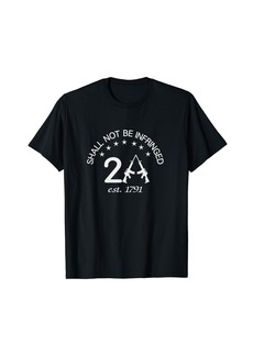 3sixteen 2nd Amendment. 2A. Shall not be infringed. est 1791. silver T-Shirt