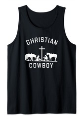 3sixteen Faith Prayer Western Cowboy Church Horses Cross Cowboy Tank Top