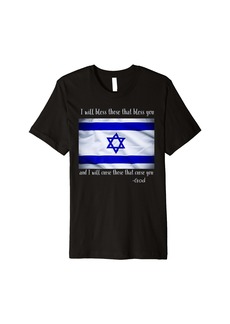 3sixteen Israel Christian Faith God Religious Bible Genesis 12:3 Premium T-Shirt