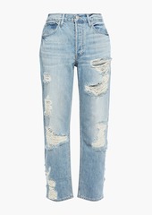 3x1 - Distressed mid-rise straight-leg jeans - Blue - 24