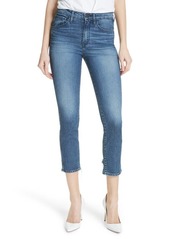 3x1 NYC W3 Distressed Hem Crop Straight Leg Jeans