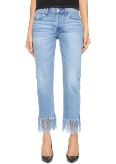 3x1 WM3 Straight Crop Fringe Jeans