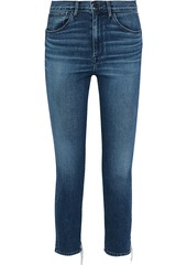 3x1 Woman W3 Distressed High-rise Slim-leg Jeans Mid Denim