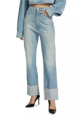 3x1 Claudia Extreme High Kick Straight-Leg Jeans