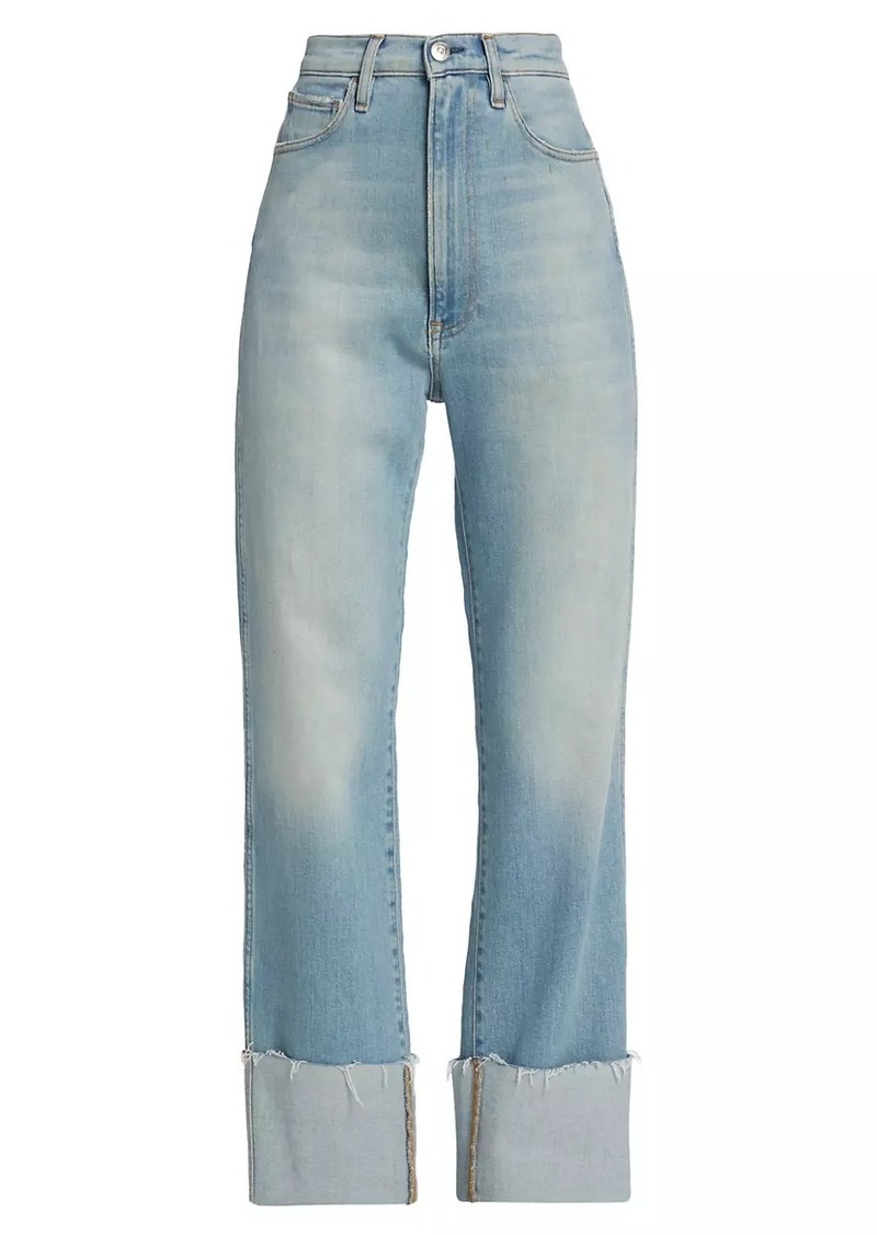 3x1 Claudia Extreme High Kick Straight-Leg Jeans