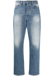 3x1 distressed straight-leg jeans