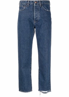 3x1 distressed straight-leg jeans