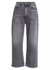 3x1 Kim High-Rise Stretch Wide-Leg Cropped Jeans