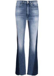 3x1 mid-rise panelled flared jeans